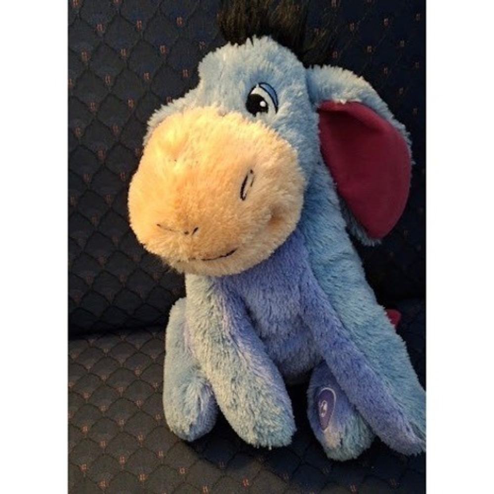 Disney Store Eeyore Plush Winnie the Pooh Blue Stuffed Animal Detachable Tail